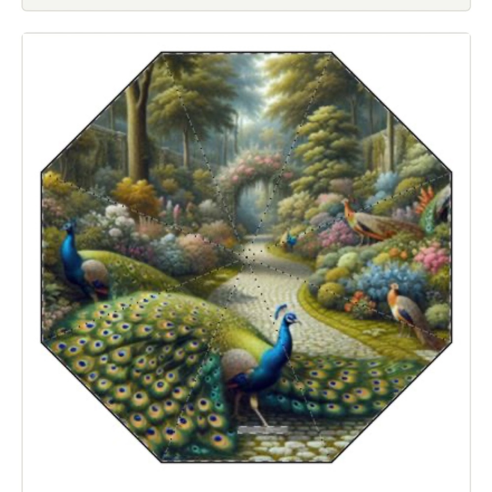 Peacock Garden Umbrella